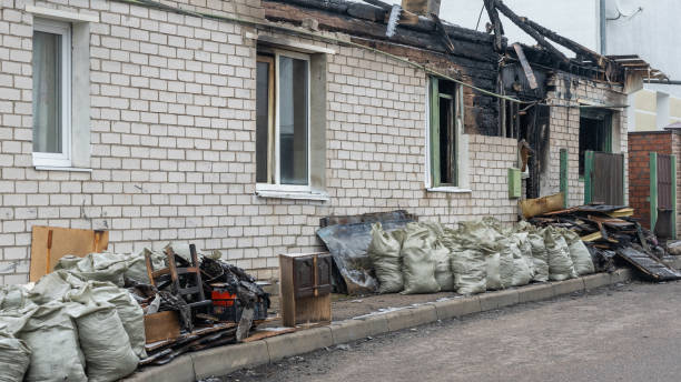 Professional Fire Damage Removal technician working in Bellevue, WA